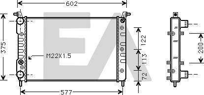 EACLIMA 31R25043 - Радиатор, охлаждане на двигателя vvparts.bg