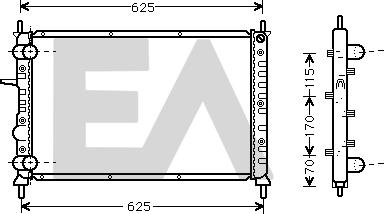 EACLIMA 31R25047 - Радиатор, охлаждане на двигателя vvparts.bg