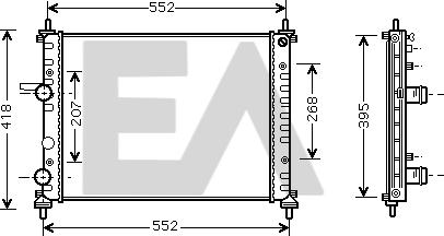 EACLIMA 31R25056 - Радиатор, охлаждане на двигателя vvparts.bg