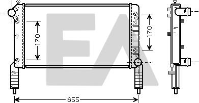 EACLIMA 31R25112 - Радиатор, охлаждане на двигателя vvparts.bg