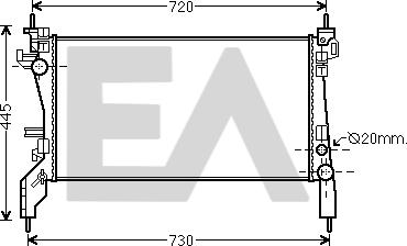 EACLIMA 31R25137 - Радиатор, охлаждане на двигателя vvparts.bg