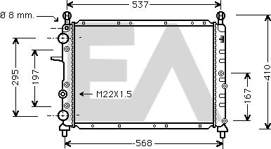 EACLIMA 31R25080 - Радиатор, охлаждане на двигателя vvparts.bg