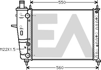 EACLIMA 31R25088 - Радиатор, охлаждане на двигателя vvparts.bg