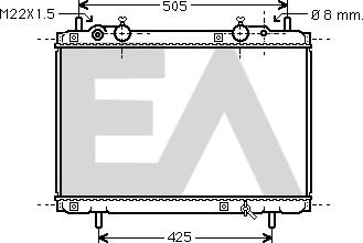 EACLIMA 31R25035 - Радиатор, охлаждане на двигателя vvparts.bg