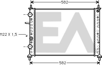 EACLIMA 31R25031 - Радиатор, охлаждане на двигателя vvparts.bg