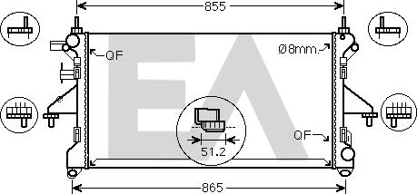 EACLIMA 31R25071 - Радиатор, охлаждане на двигателя vvparts.bg