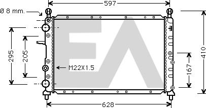 EACLIMA 31R25077 - Радиатор, охлаждане на двигателя vvparts.bg