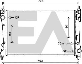 EACLIMA 31R25144 - Радиатор, охлаждане на двигателя vvparts.bg