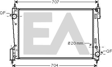 EACLIMA 31R25140 - Радиатор, охлаждане на двигателя vvparts.bg