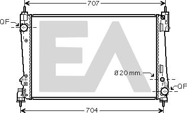 EACLIMA 31R25141 - Радиатор, охлаждане на двигателя vvparts.bg