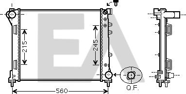 EACLIMA 31R25142 - Радиатор, охлаждане на двигателя vvparts.bg