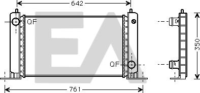 EACLIMA 31R25104 - Радиатор, охлаждане на двигателя vvparts.bg