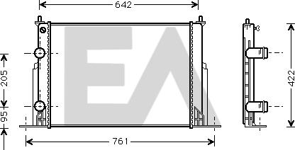 EACLIMA 31R25105 - Радиатор, охлаждане на двигателя vvparts.bg