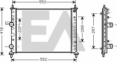 EACLIMA 31R25106 - Радиатор, охлаждане на двигателя vvparts.bg