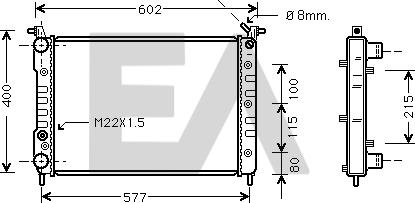 EACLIMA 31R25101 - Радиатор, охлаждане на двигателя vvparts.bg