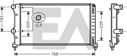 EACLIMA 31R25107 - Радиатор, охлаждане на двигателя vvparts.bg