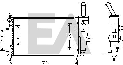 EACLIMA 31R25116 - Радиатор, охлаждане на двигателя vvparts.bg