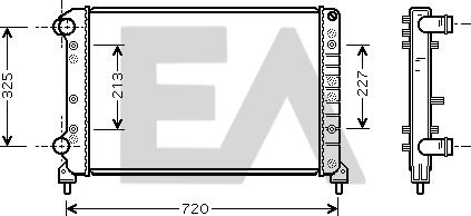 EACLIMA 31R25110 - Радиатор, охлаждане на двигателя vvparts.bg