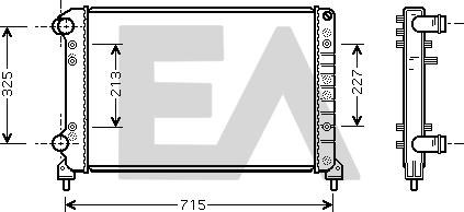 EACLIMA 31R25111 - Радиатор, охлаждане на двигателя vvparts.bg