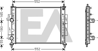 EACLIMA 31R25113 - Радиатор, охлаждане на двигателя vvparts.bg