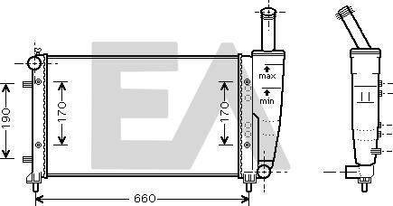 EACLIMA 31R25117 - Радиатор, охлаждане на двигателя vvparts.bg