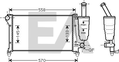 EACLIMA 31R25134 - Радиатор, охлаждане на двигателя vvparts.bg