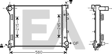 EACLIMA 31R25131 - Радиатор, охлаждане на двигателя vvparts.bg