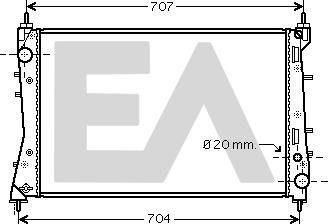 EACLIMA 31R25133 - Радиатор, охлаждане на двигателя vvparts.bg