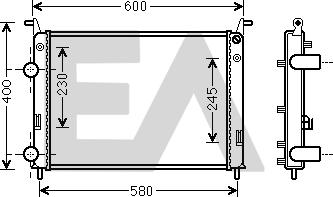 EACLIMA 31R25129 - Радиатор, охлаждане на двигателя vvparts.bg