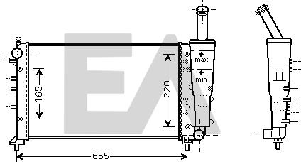 EACLIMA 31R25121 - Радиатор, охлаждане на двигателя vvparts.bg