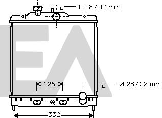 EACLIMA 31R26040 - Радиатор, охлаждане на двигателя vvparts.bg