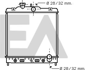 EACLIMA 31R26043 - Радиатор, охлаждане на двигателя vvparts.bg