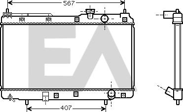 EACLIMA 31R26053 - Радиатор, охлаждане на двигателя vvparts.bg