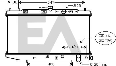 EACLIMA 31R26015 - Радиатор, охлаждане на двигателя vvparts.bg