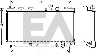 EACLIMA 31R26031 - Радиатор, охлаждане на двигателя vvparts.bg