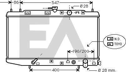 EACLIMA 31R26022 - Радиатор, охлаждане на двигателя vvparts.bg