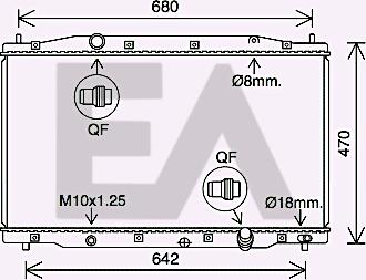 EACLIMA 31R26108 - Радиатор, охлаждане на двигателя vvparts.bg