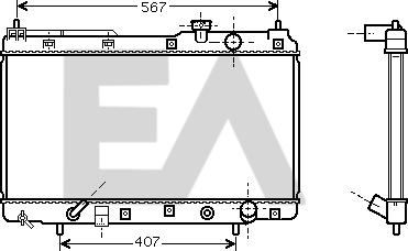 EACLIMA 31R26114 - Радиатор, охлаждане на двигателя vvparts.bg