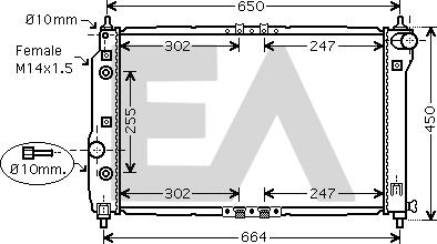 EACLIMA 31R20049 - Радиатор, охлаждане на двигателя vvparts.bg