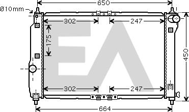 EACLIMA 31R20048 - Радиатор, охлаждане на двигателя vvparts.bg
