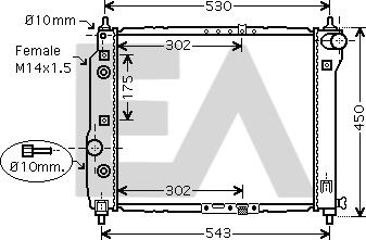 EACLIMA 31R20050 - Радиатор, охлаждане на двигателя vvparts.bg