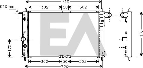 EACLIMA 31R20004 - Радиатор, охлаждане на двигателя vvparts.bg