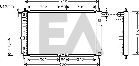 EACLIMA 31R20003 - Радиатор, охлаждане на двигателя vvparts.bg