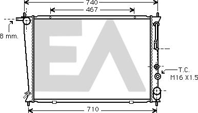 EACLIMA 31R28019 - Радиатор, охлаждане на двигателя vvparts.bg