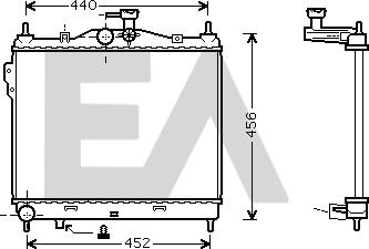 EACLIMA 31R28130 - Радиатор, охлаждане на двигателя vvparts.bg