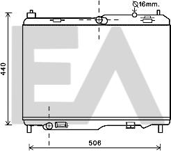 EACLIMA 31R22092 - Радиатор, охлаждане на двигателя vvparts.bg