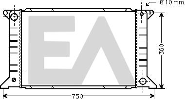 EACLIMA 31R22049 - Радиатор, охлаждане на двигателя vvparts.bg