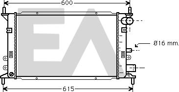 EACLIMA 31R22043 - Радиатор, охлаждане на двигателя vvparts.bg