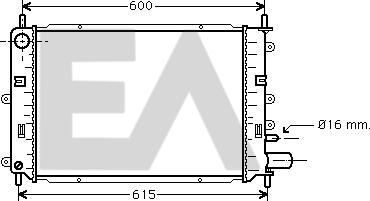 EACLIMA 31R22047 - Радиатор, охлаждане на двигателя vvparts.bg