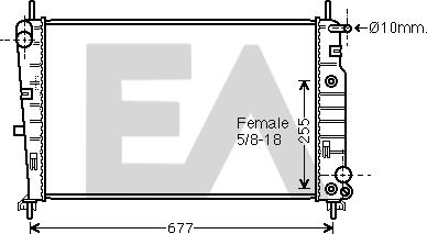 EACLIMA 31R22053 - Радиатор, охлаждане на двигателя vvparts.bg